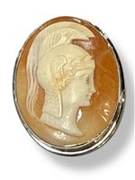 Brooch Mandile 1922 Woman Cammei antichi in Silver Conchiglia 2MCICMMAU11